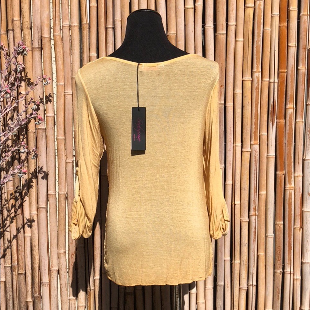 *LAST ONE!* 🌸NEW YEAR SALE🌸 NEW Goldenrod Knit & Lace 3Pc Sweater Set OS - Picture 5 of 9